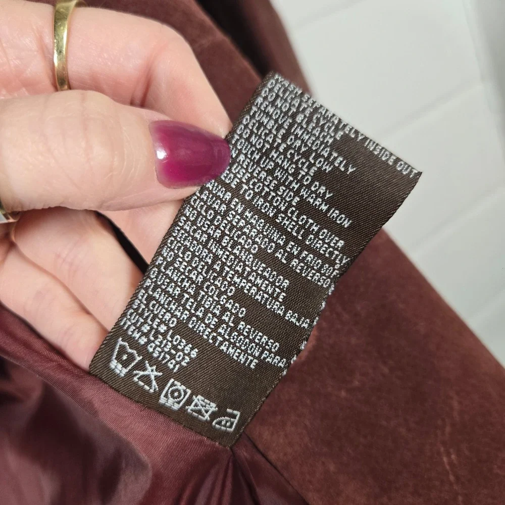 Vtg Stan Herman Studio Suede Leather Jacket Medium‎ Burgundy Blazer Boho Casual